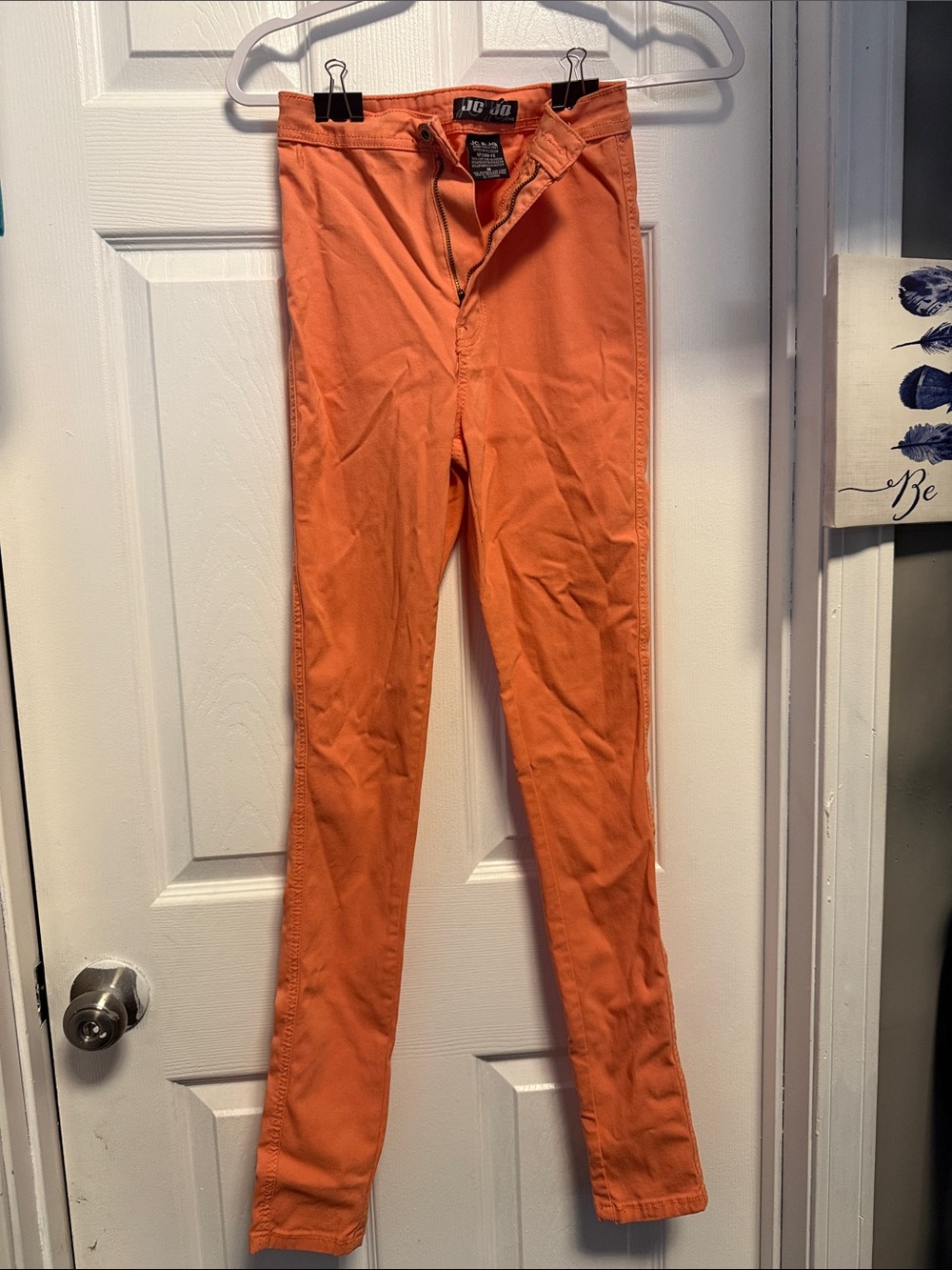 Jolt Orange Women's Slim Chinos